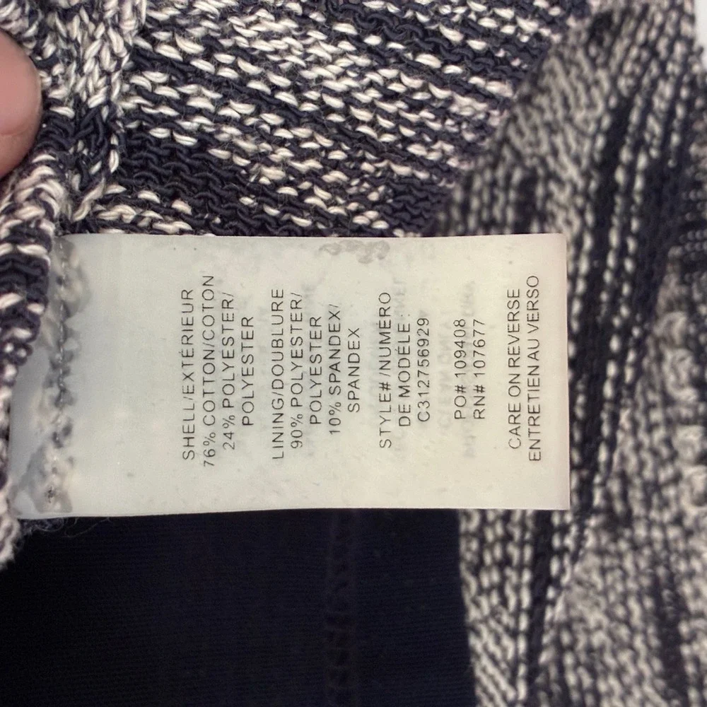 Alice + Olivia‎ Knit Sweater Dress Women XS Navy White Bodycon Quiet Luxury
